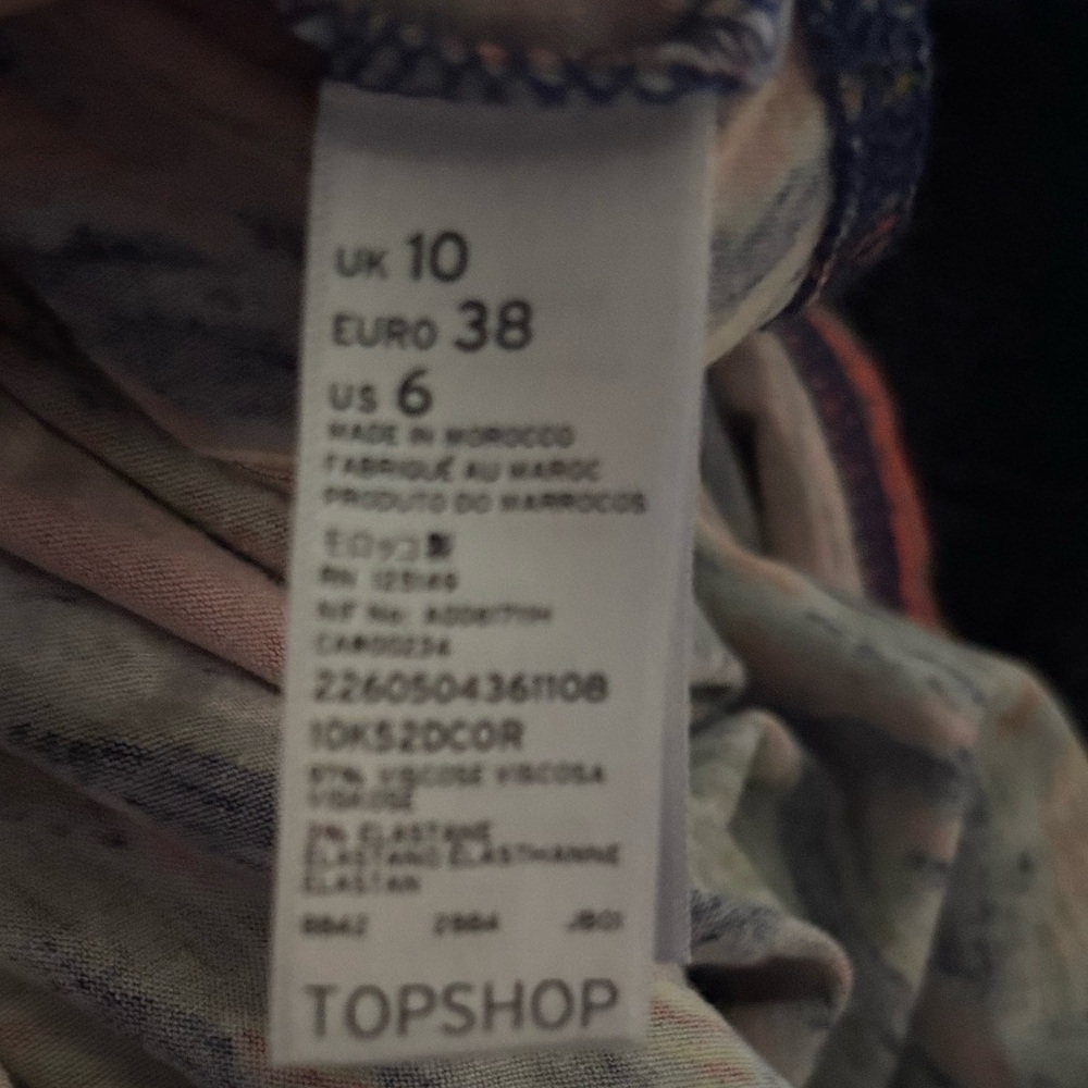 TopShop size 6 Printed Tank Bodycon Dress - Picture 5 of 5